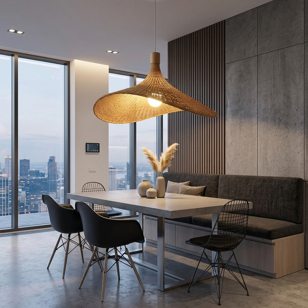 Suspension sculptural en bambou | Filenne