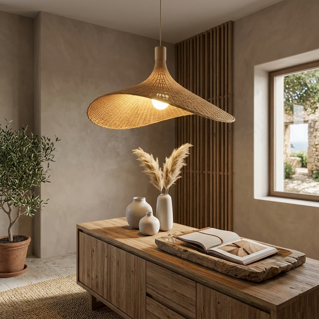 Suspension sculptural en bambou | Filenne