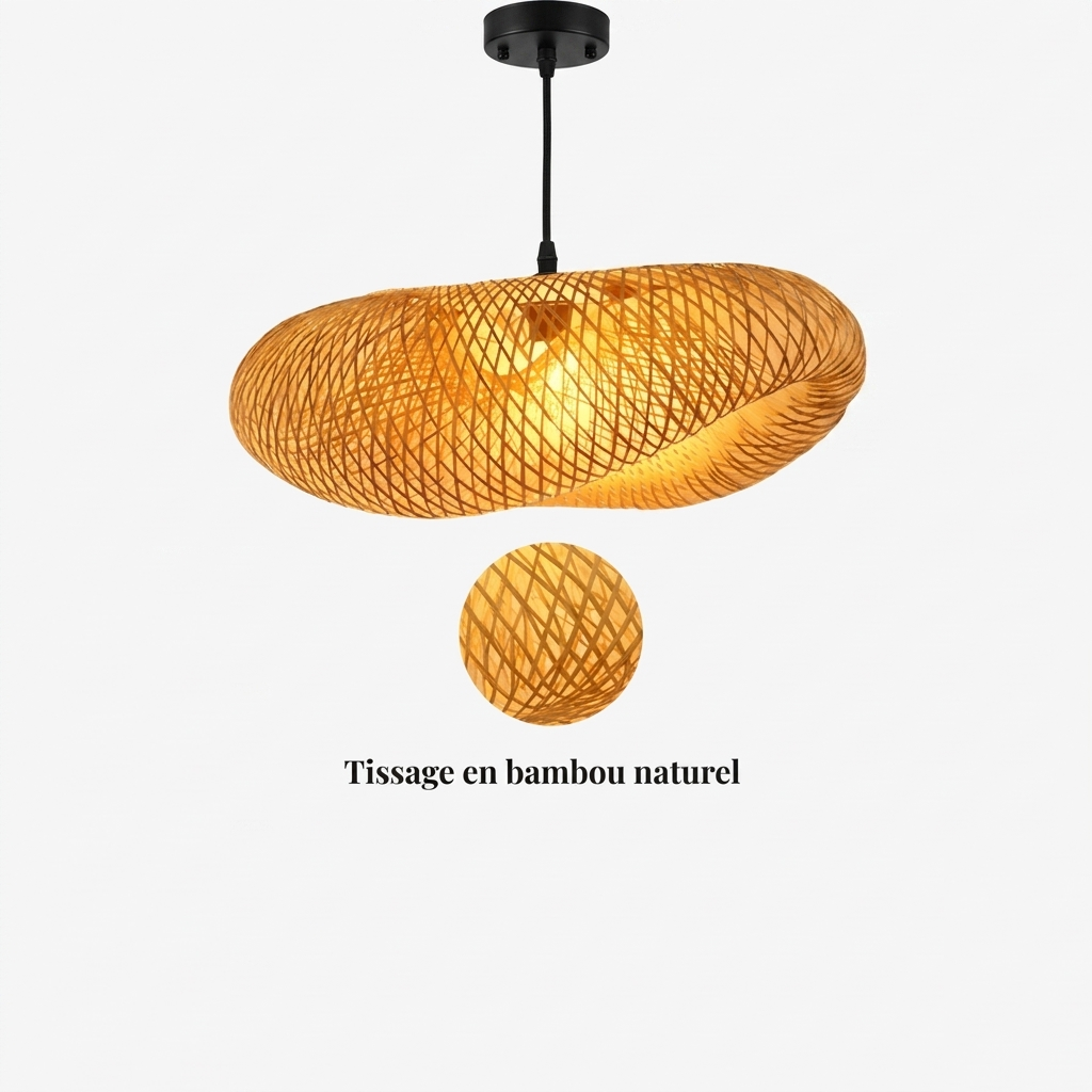 Suspension Scandinave en bambou Ø 40 cm | Nissa