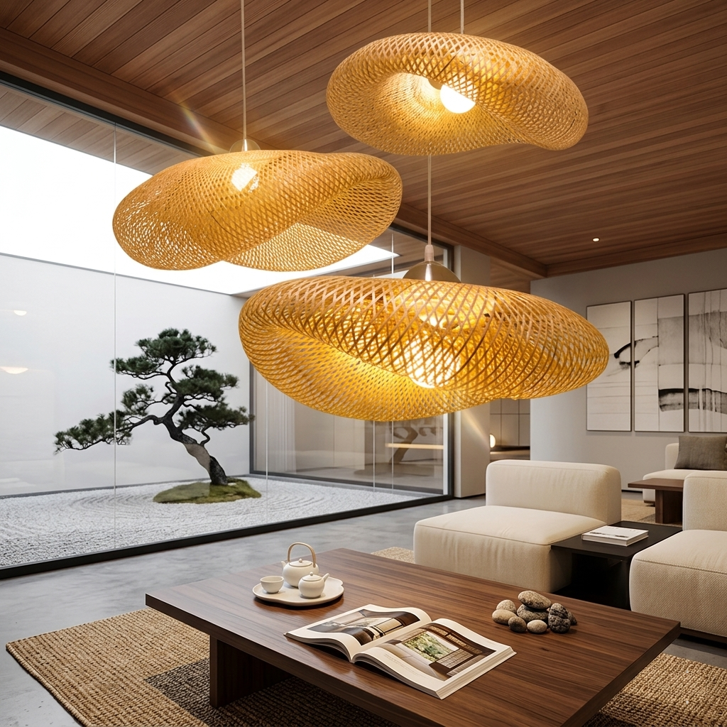 Suspension Scandinave en bambou Ø 40 cm | Nissa