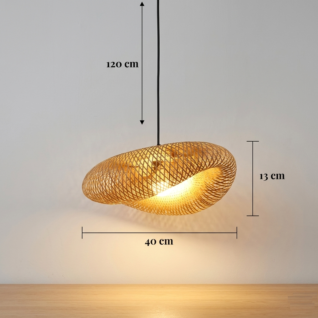 Suspension Scandinave en bambou Ø 40 cm | Nissa