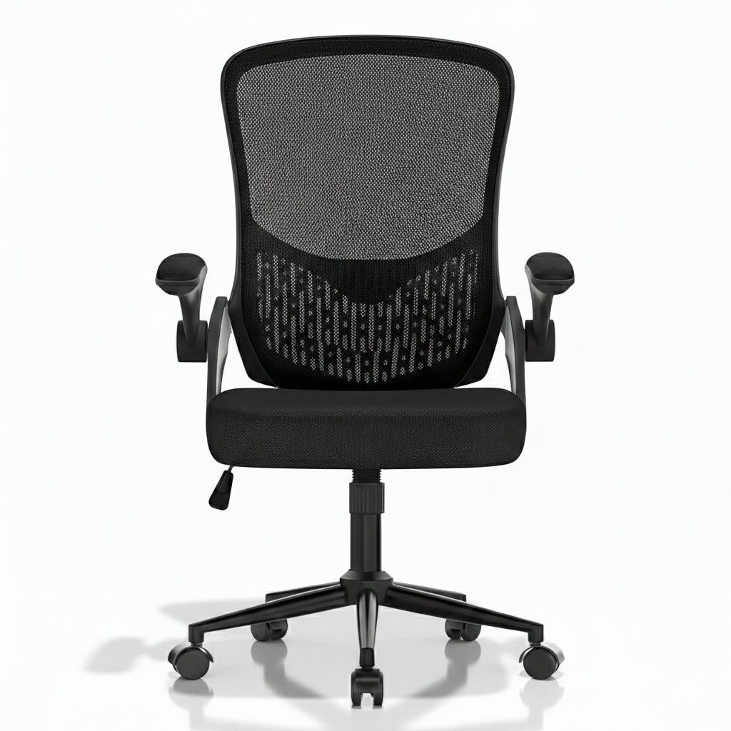 fauteuil-bureau-maille-respirante-noir-assise-confortable