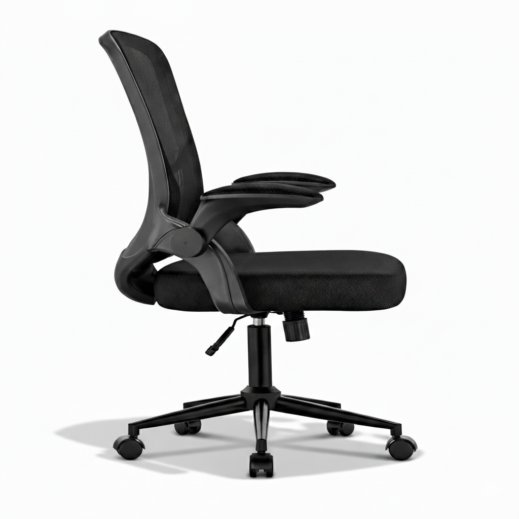 chaise-bureau-ergonomique-noire-profil-accoudoirs-relevables