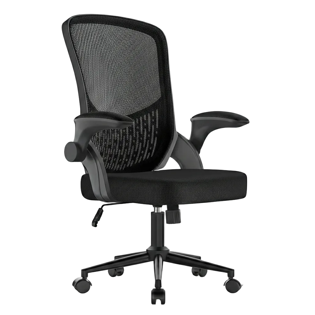 siege-bureau-pivotant-design-moderne-roulettes-sol-dur