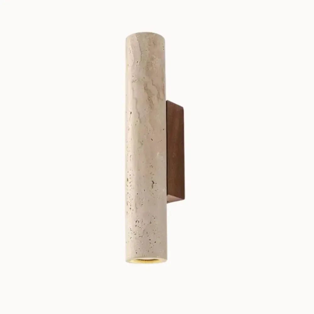 Applique murale design minimaliste en travertin & bois | Wlenk - LuminaSeat