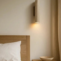 Applique murale design minimaliste en travertin & bois | Wlenk - LuminaSeat