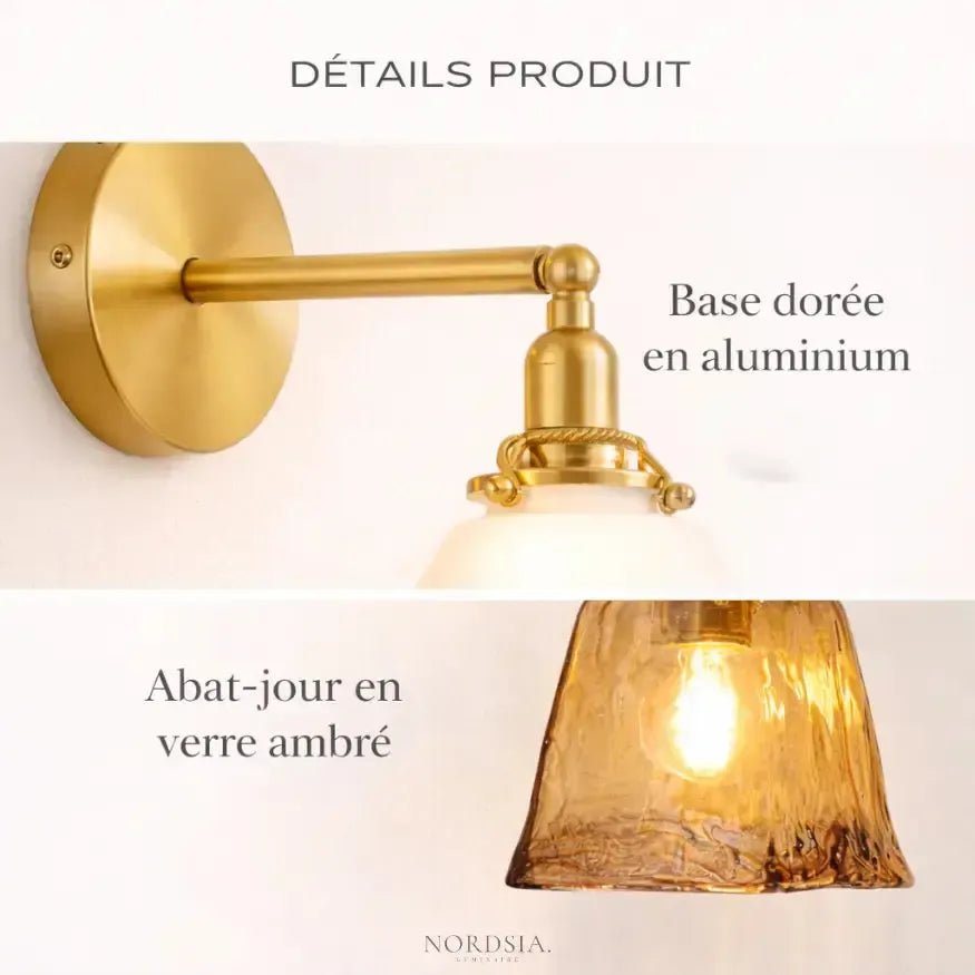 Applique murale en verre ambré | Finnera - LuminaSeat