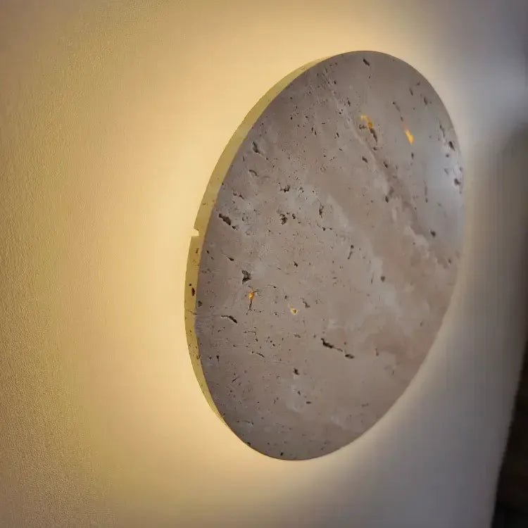 Applique murale LED en travertin authentique | Lunamo - LuminaSeat