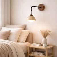 Applique murale moderne en travertin & bois | Peletta - LuminaSeat