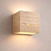 Applique Murale Scandinave en Travertin Naturel | Noveur - LuminaSeat