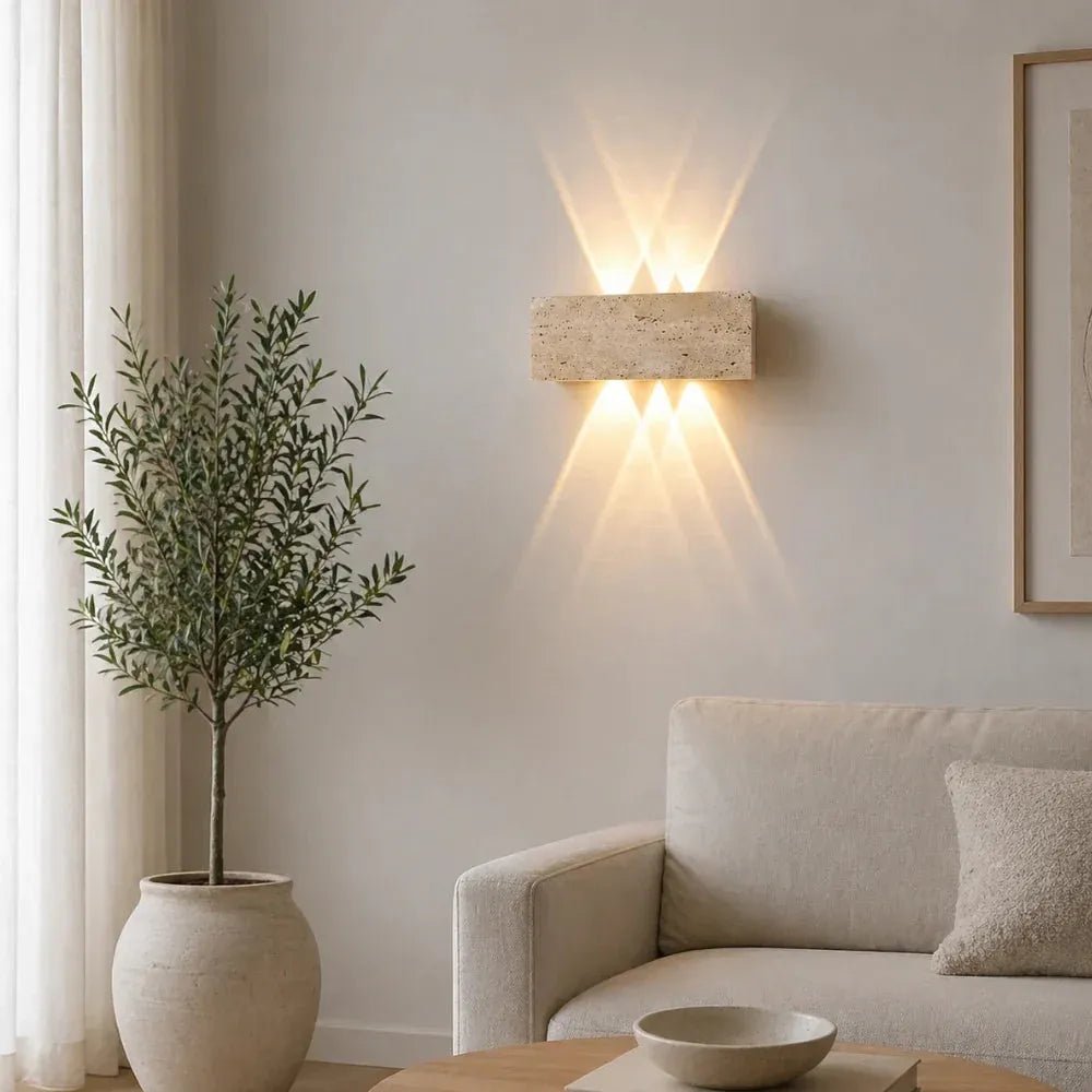 Applique murale Travertin design à LED | Mureloa - LuminaSeat
