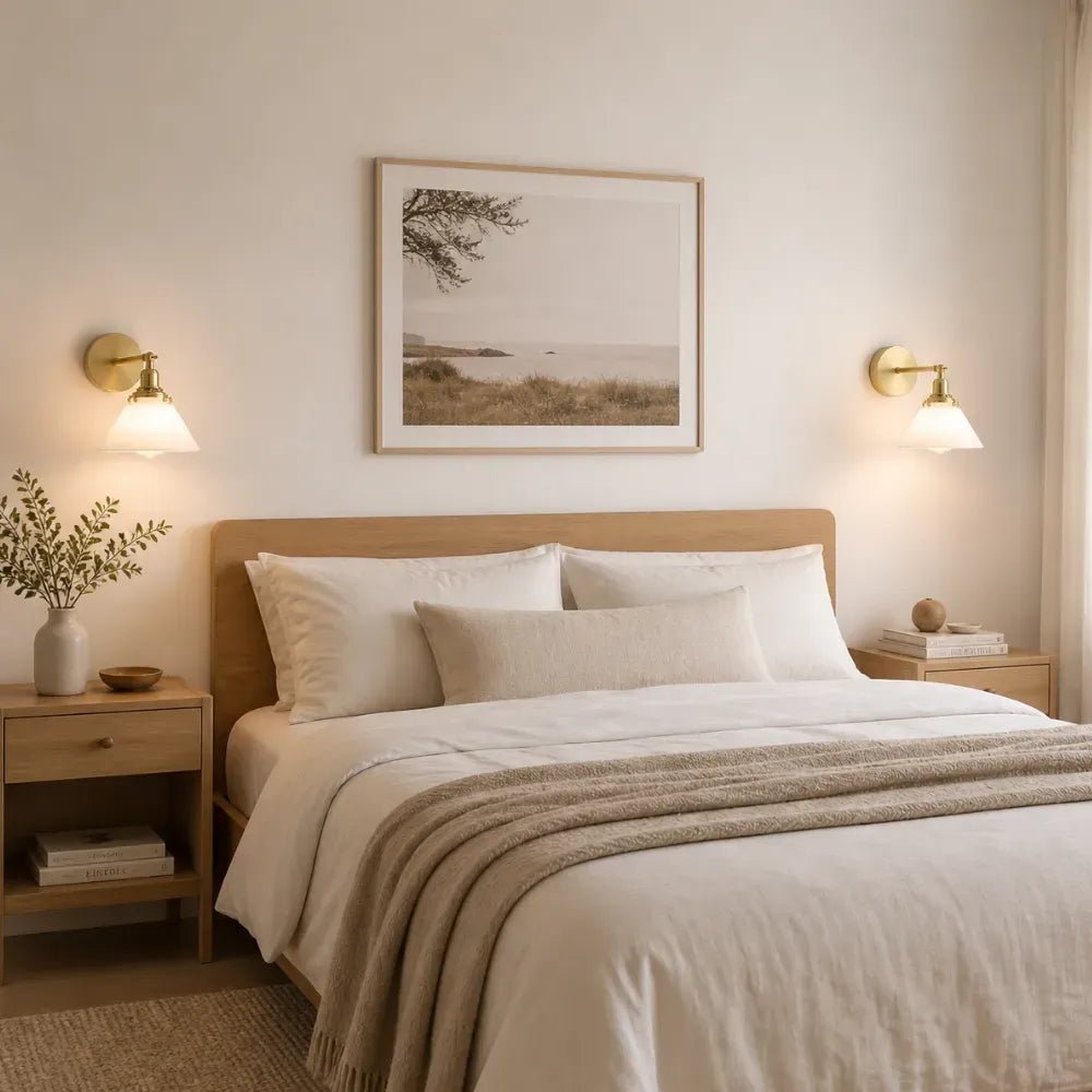 Applique murale vintage en verre blanc | Belinoa - LuminaSeat
