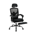 Chaise de bureau ergonomique avec repose-pieds extensible et appui-tête