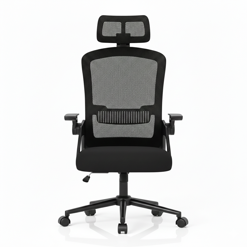 Fauteuil de direction dossier haut en maille avec soutien lombaire