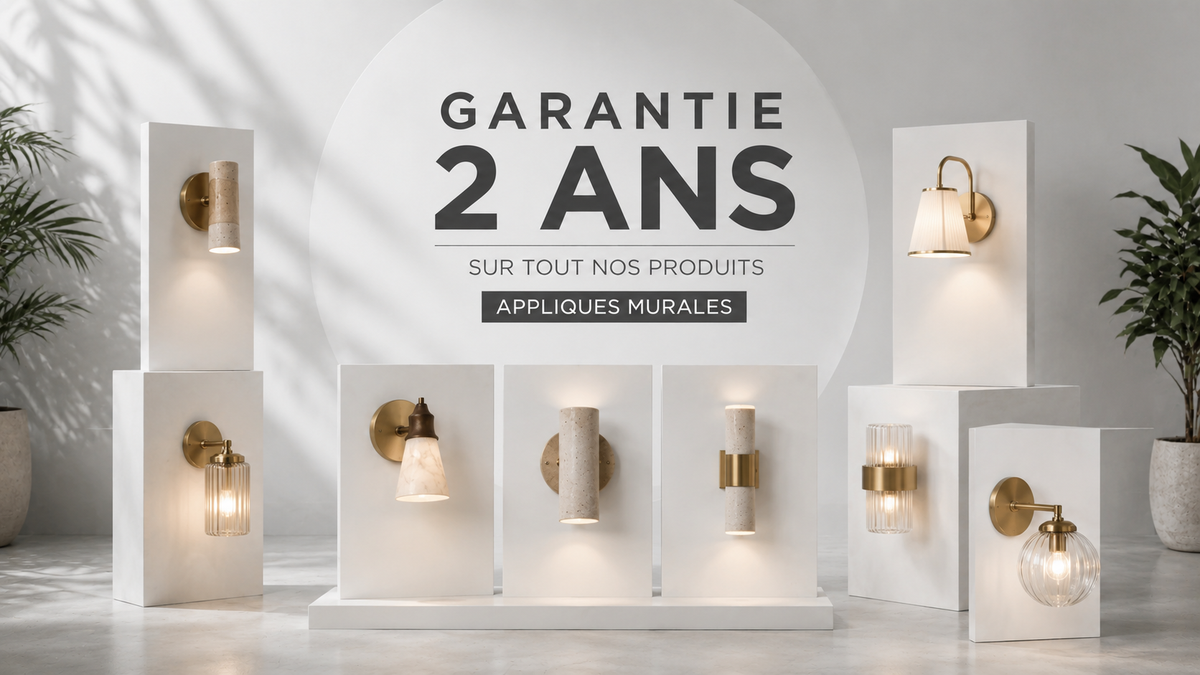 Garantie 2 ans sur toutes nos appliques murales design modernes Image