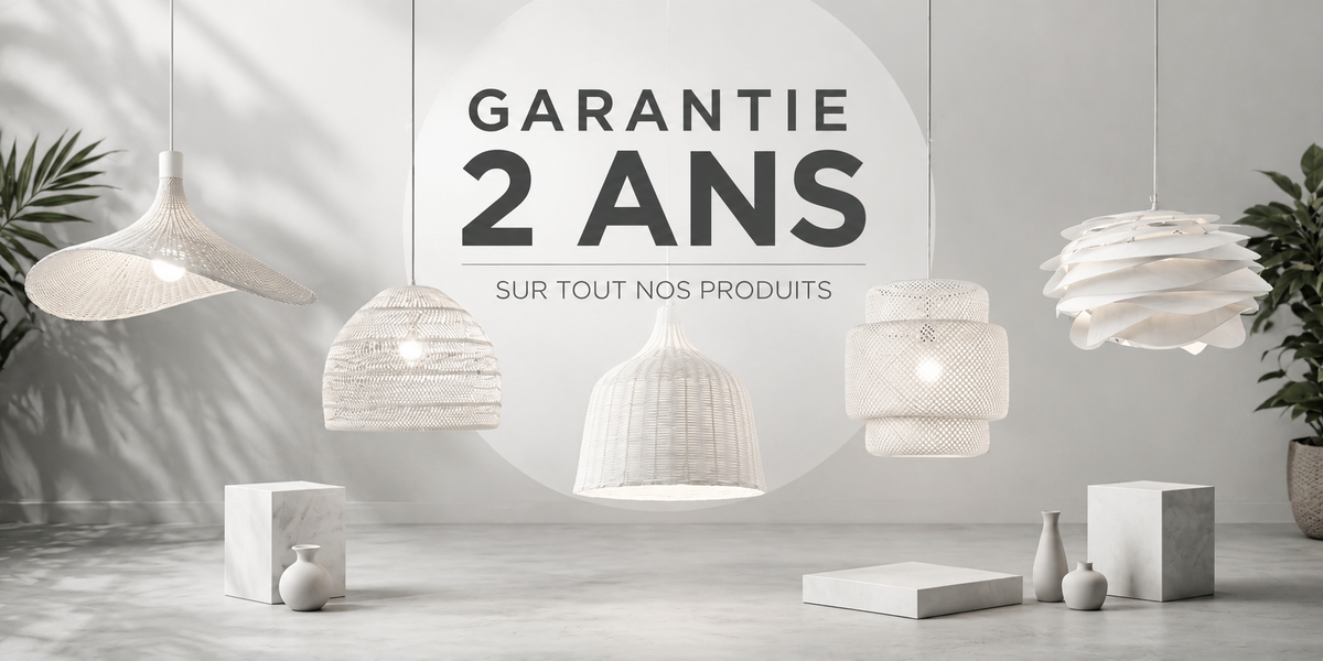Bannière Garantie 2 ans sur tous nos produits – luminaires design modernes Image