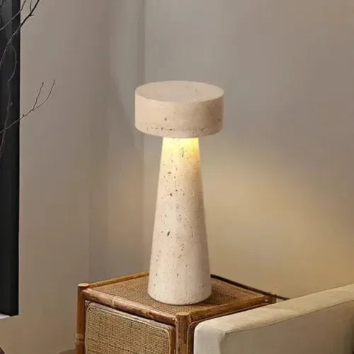 Lampe de chevet moderne à LED en travertin | Idrissi