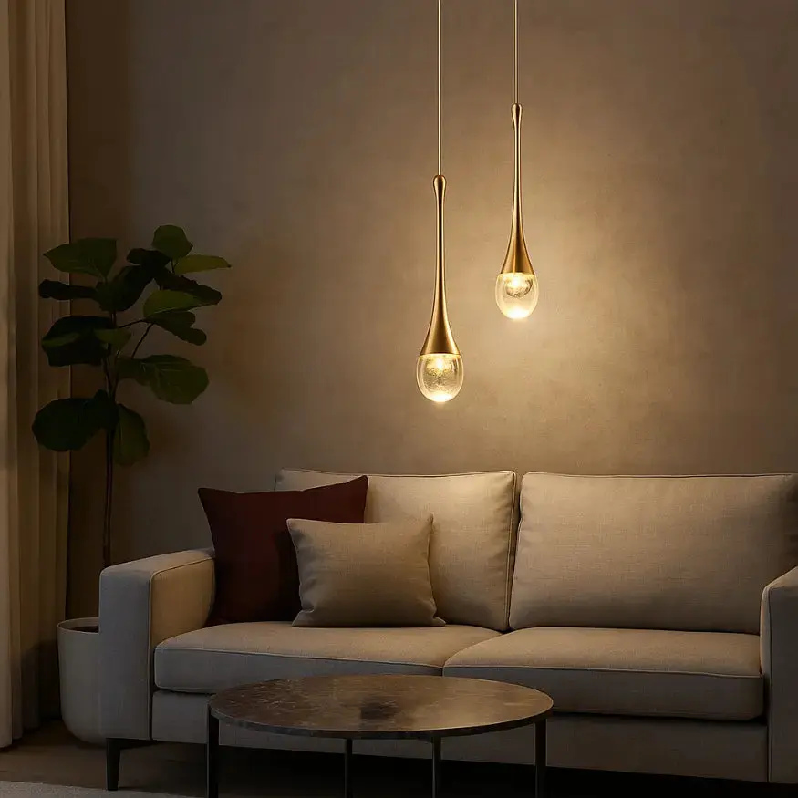 Suspension moderne en cristal Ø 35 cm | Goulina