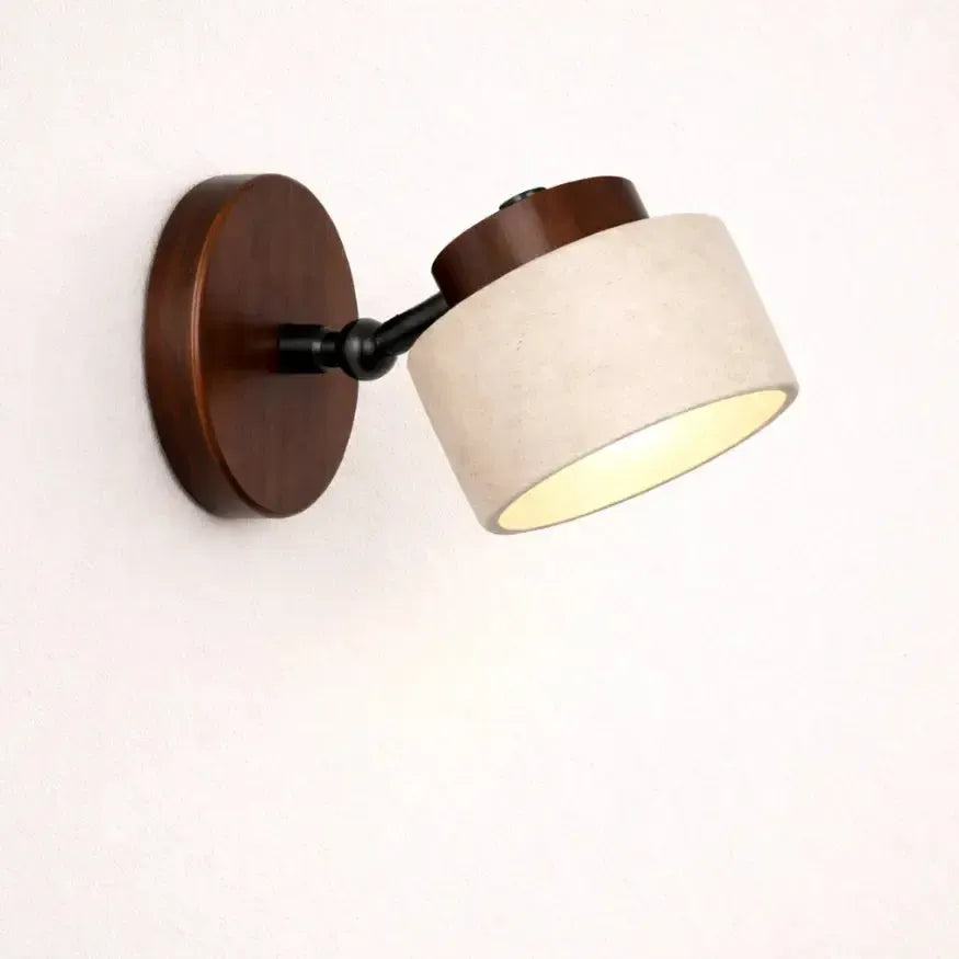 Applique murale scandinave en Travertin & Bois | Bivnex