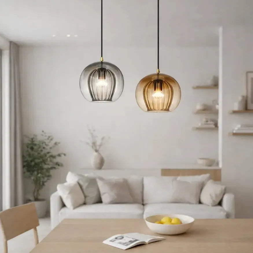 Suspension verre design Ø 20 cm | Roulio