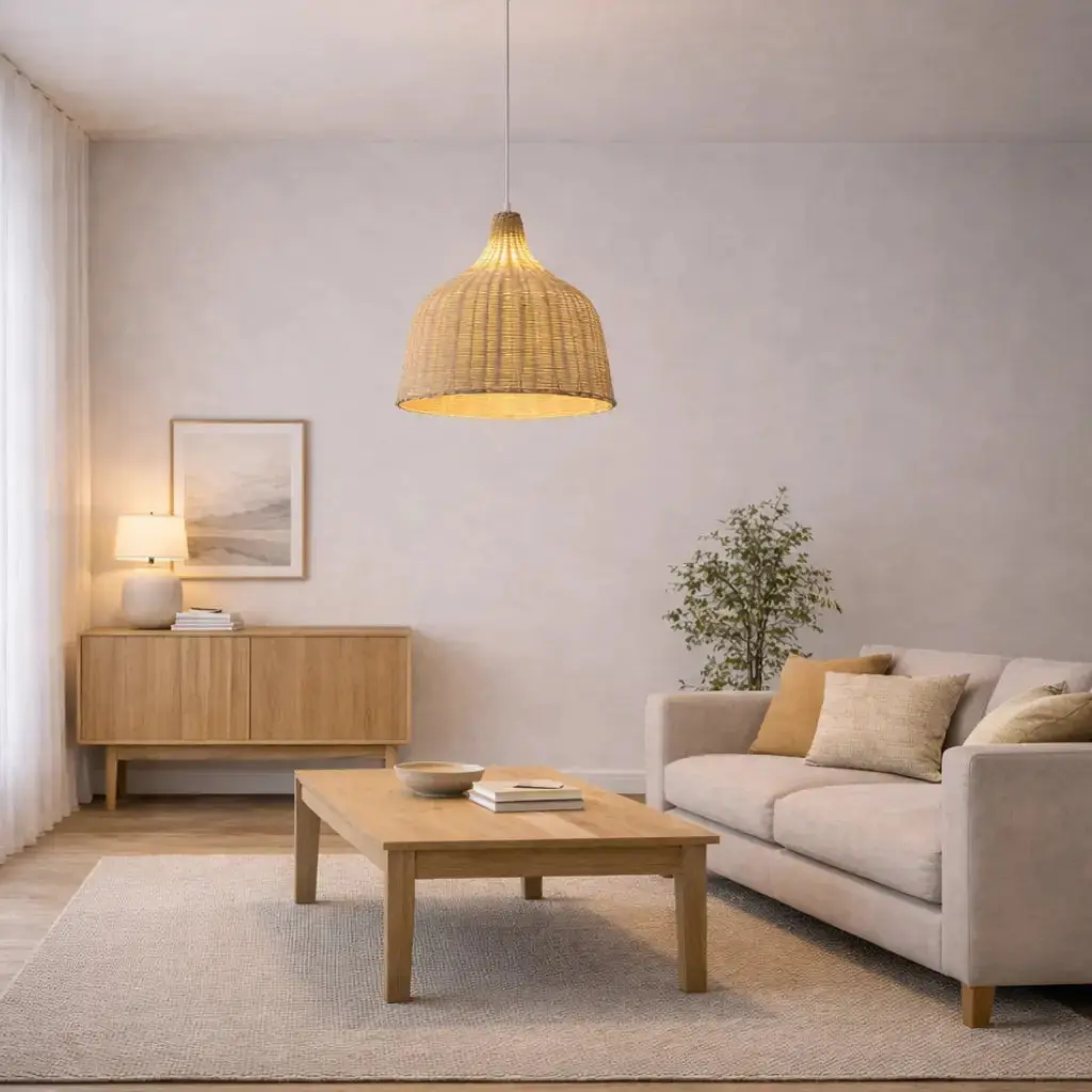 Suspension en Bambou Naturel Ø 25 cm | Vulmi