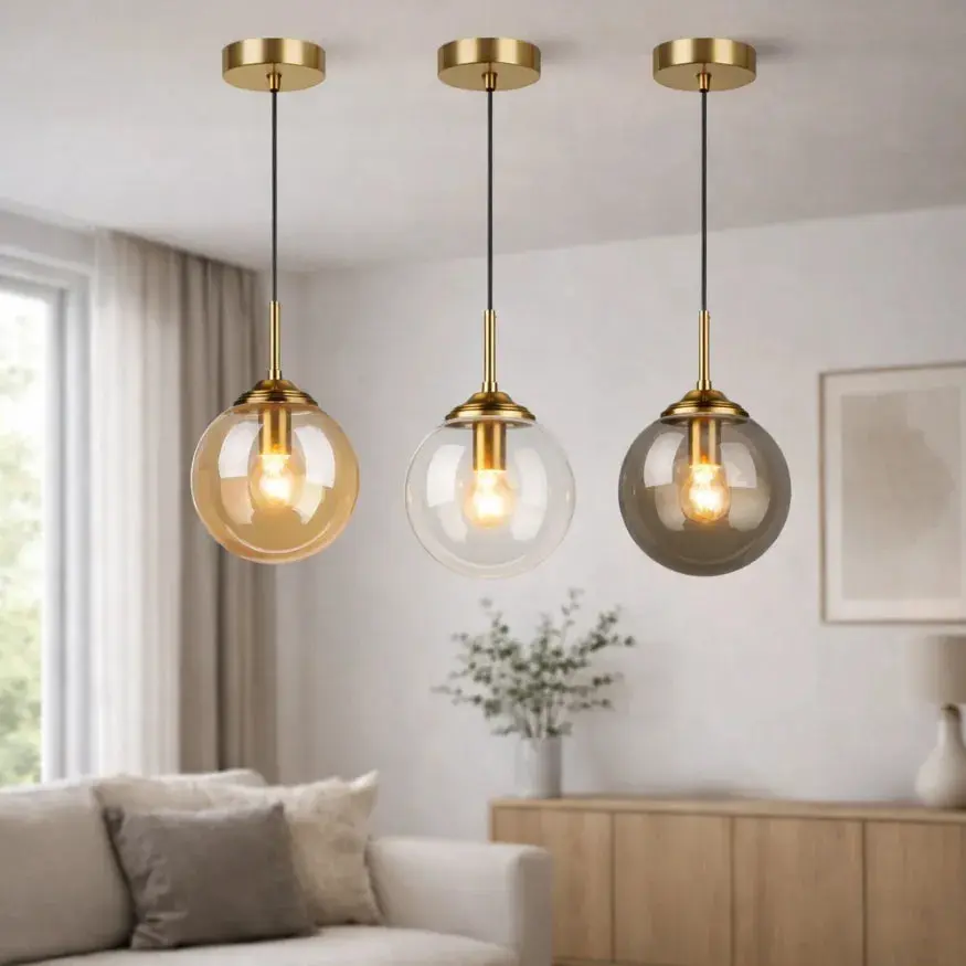 Suspension Moderne en verre Ø 15 cm | Galioep