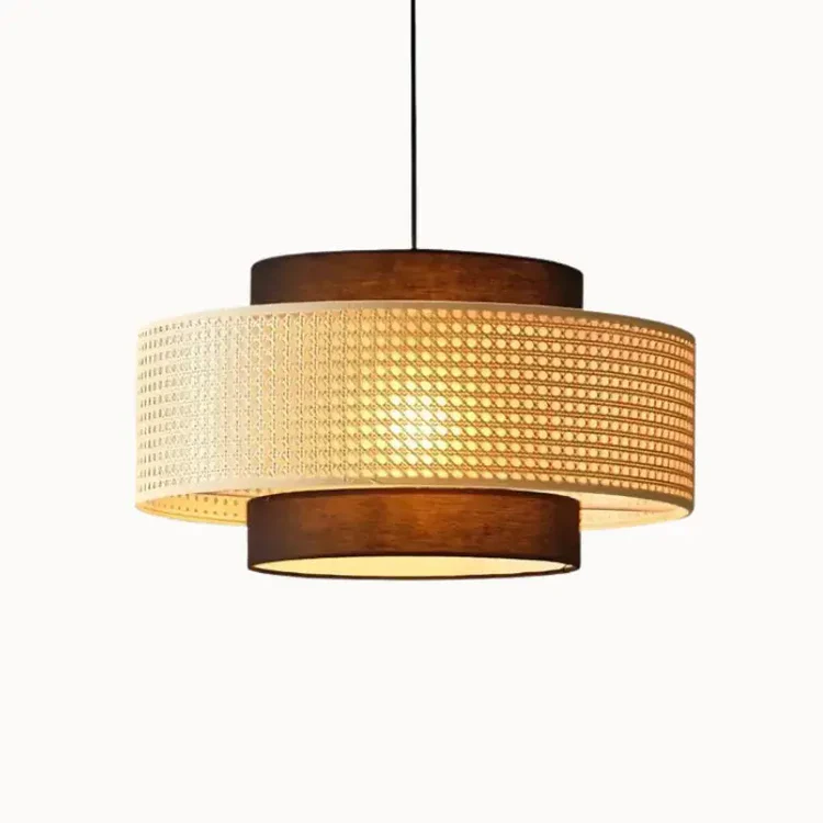 Suspension rotin naturel design nordique Ø 40 cm | Rilano