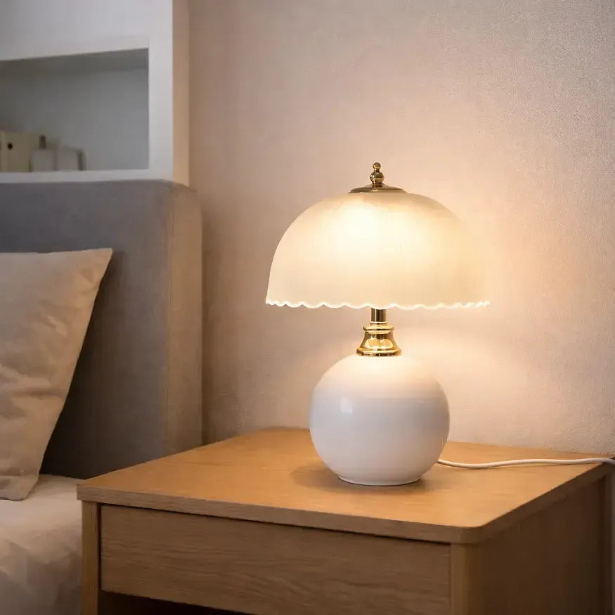 Lampe de chevet vintage en Céramique & Verre | Parani