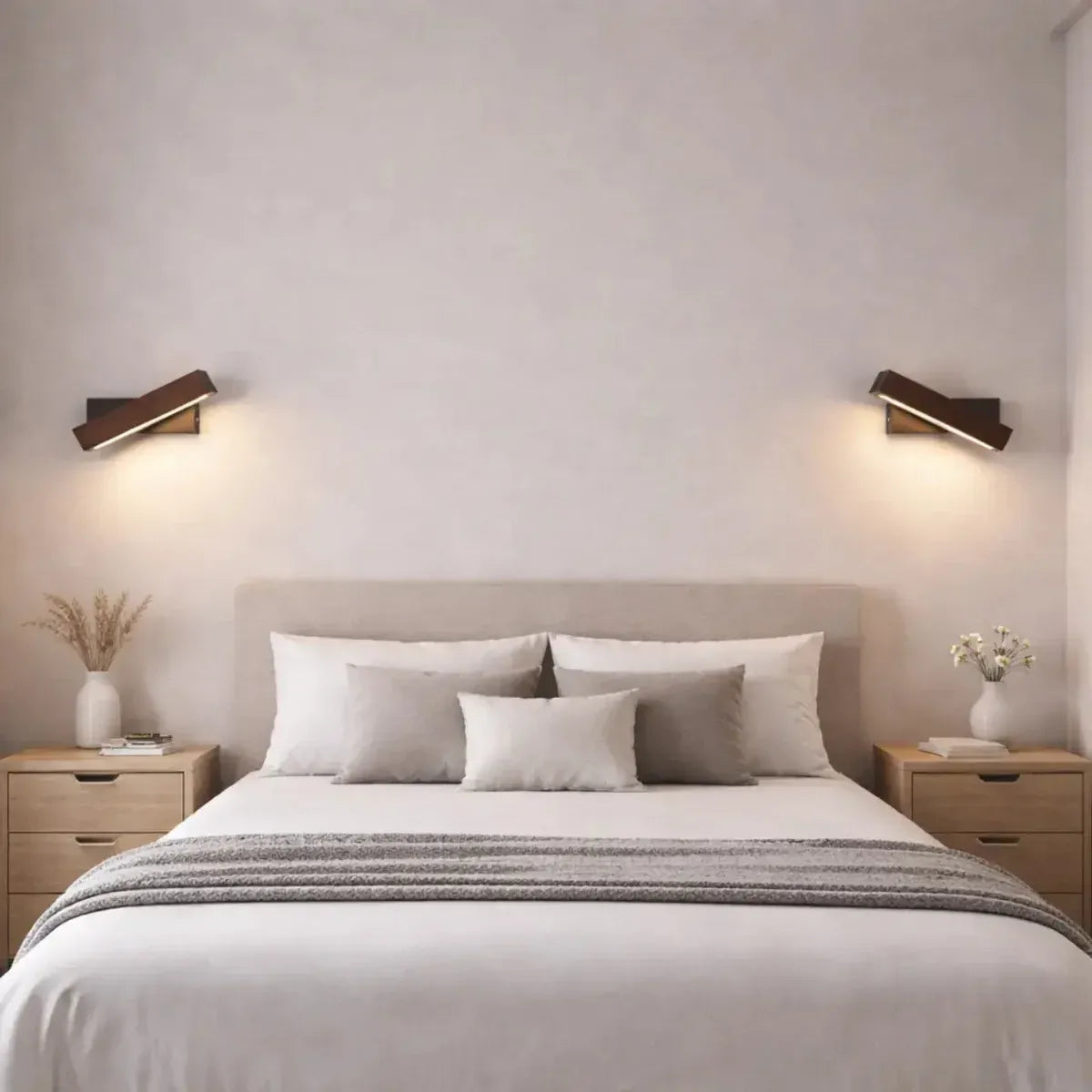 Applique murale LED en bois Ø 30 cm | Meakla