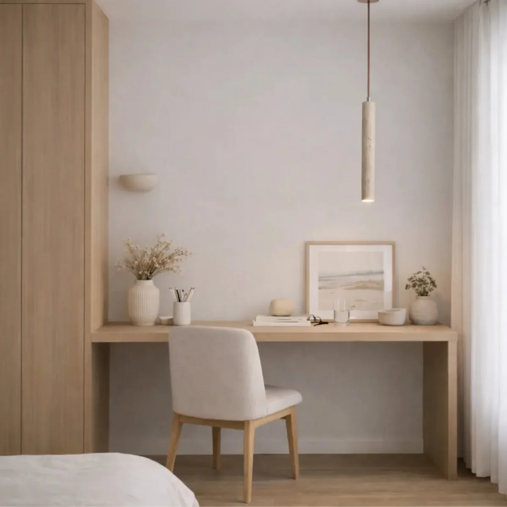 Suspension scandinave épuré en pierre de travertin | Vikine