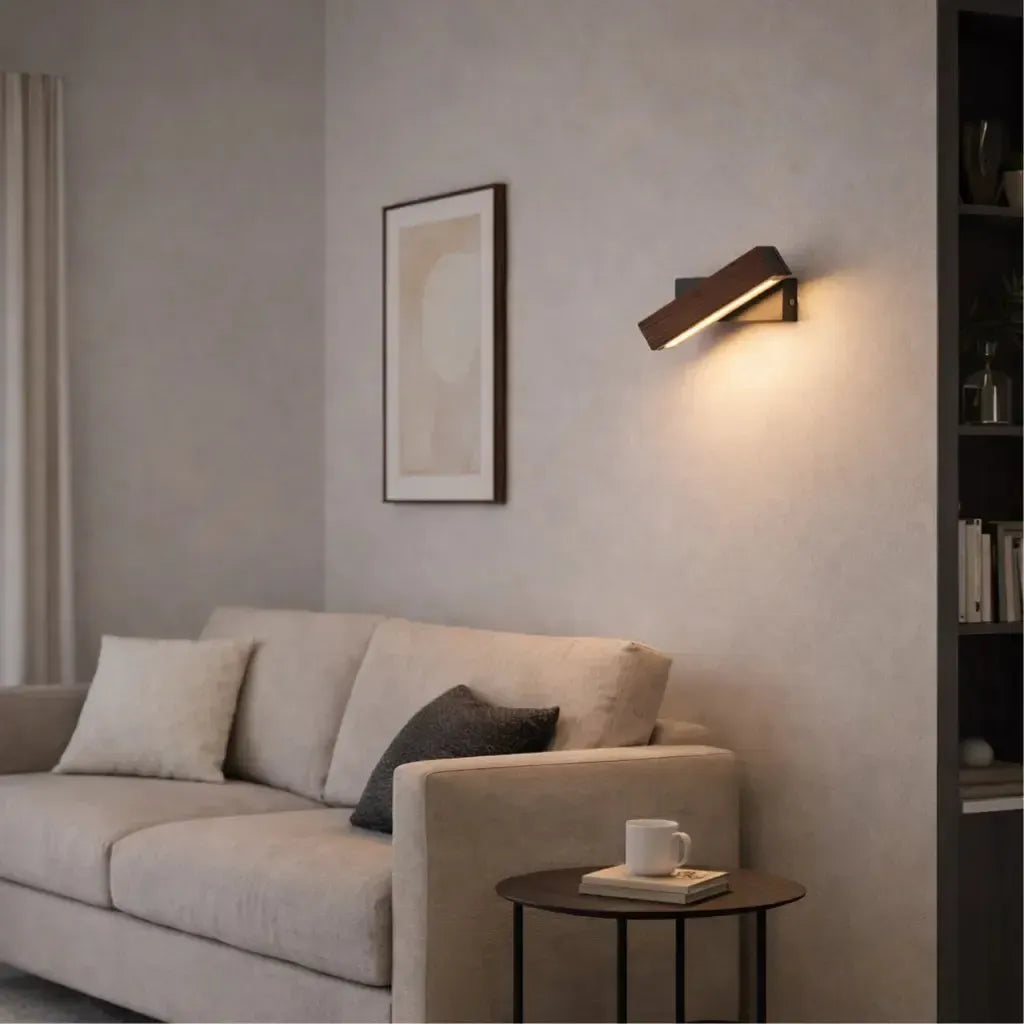 Applique murale LED en bois Ø 30 cm | Meakla