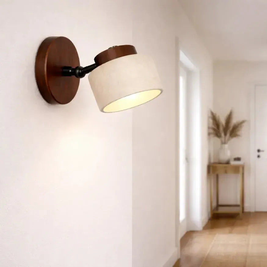 Applique murale scandinave en Travertin & Bois | Bivnex