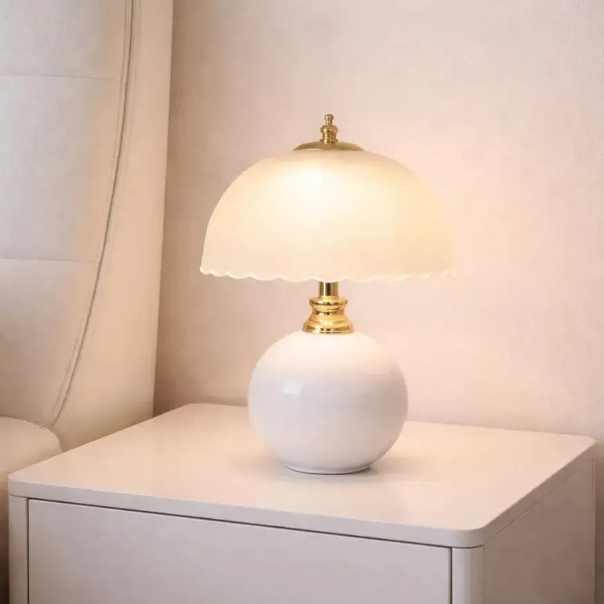 Lampe de chevet vintage en Céramique & Verre | Parani