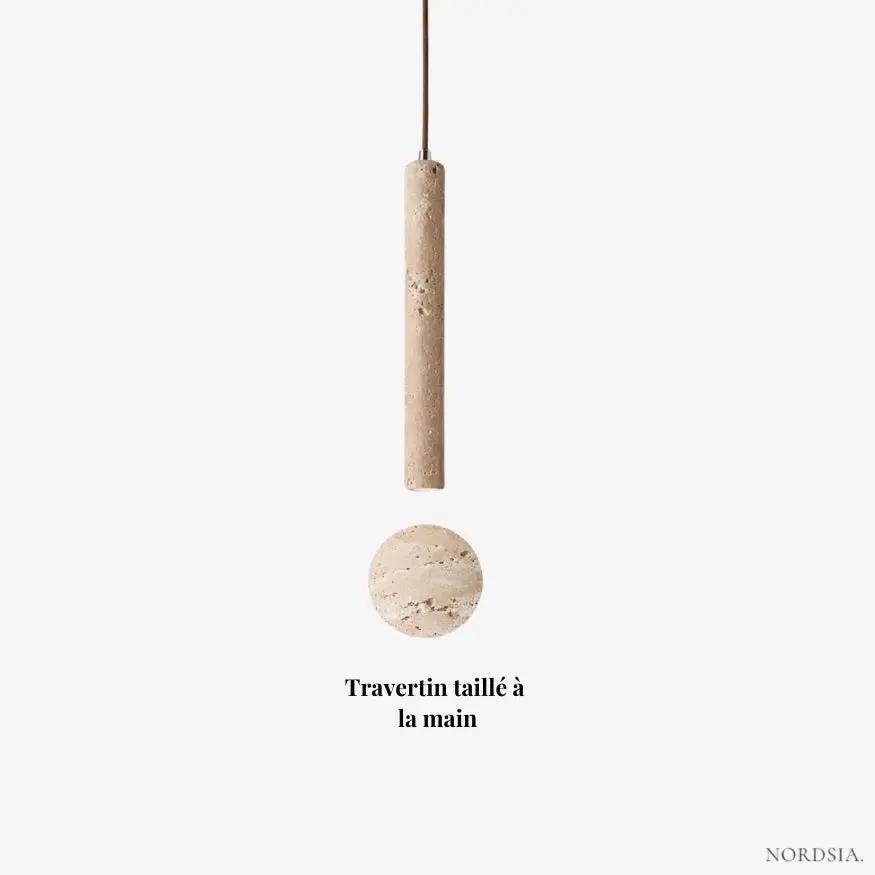 Suspension scandinave épuré en pierre de travertin | Vikine