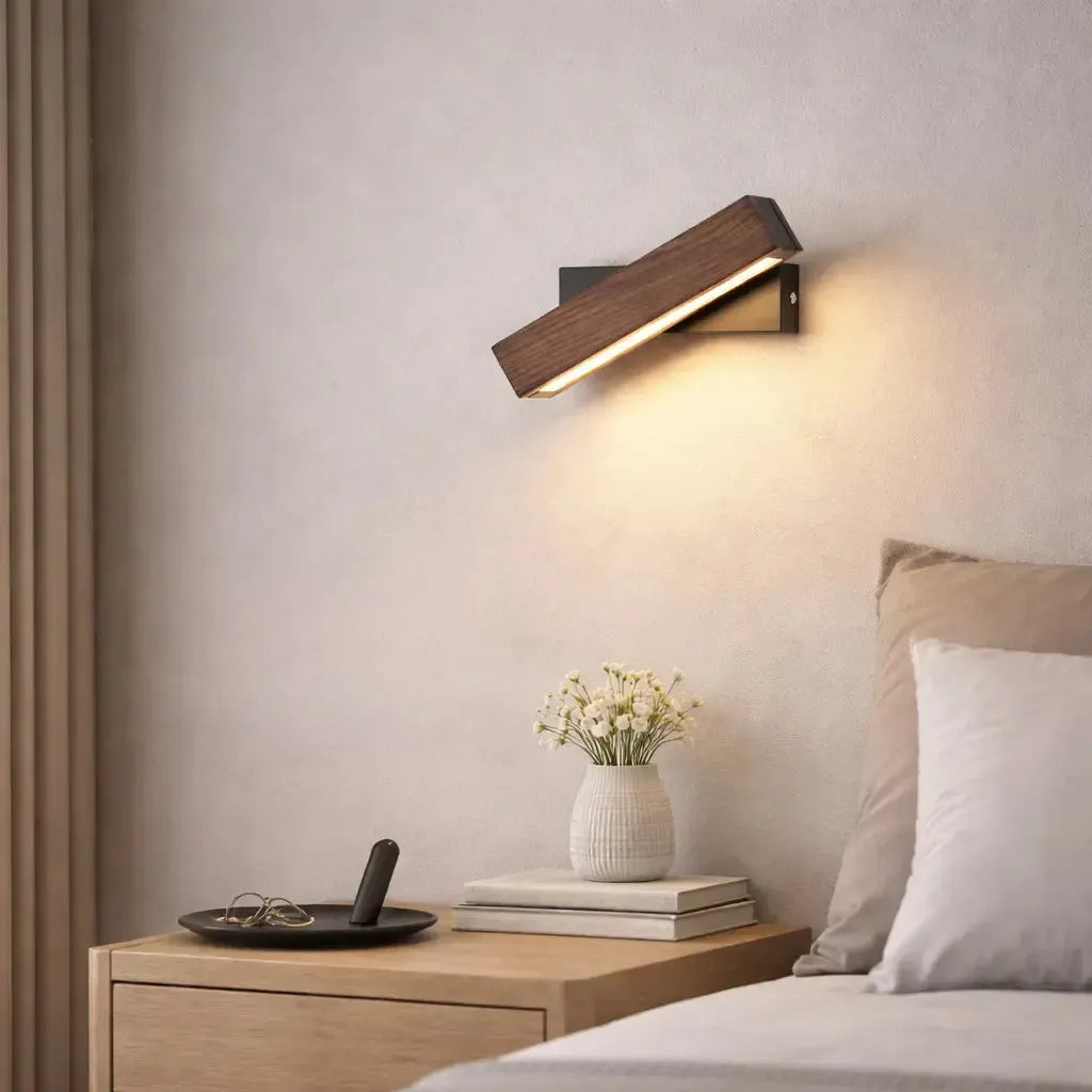 Applique murale LED en bois Ø 30 cm | Meakla