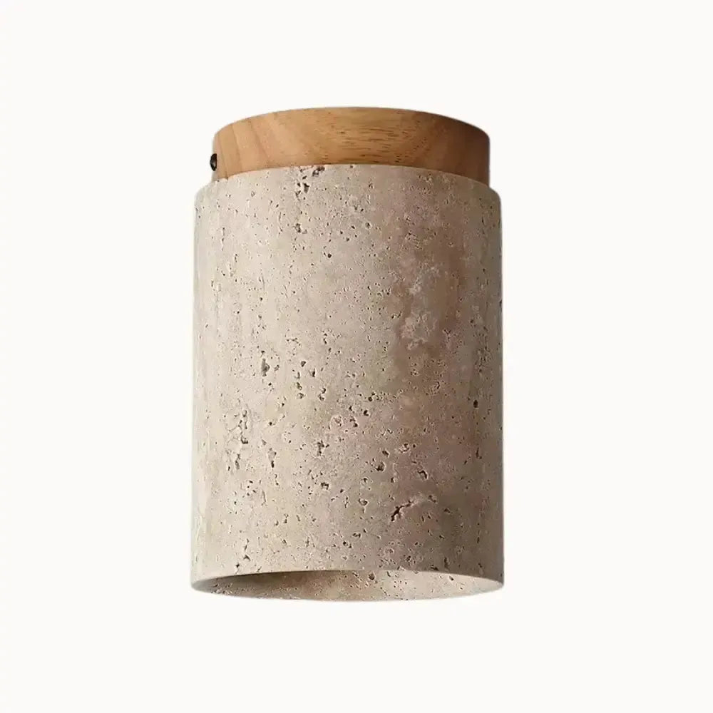 Plafonnier moderne en travertin & bois | Rituals