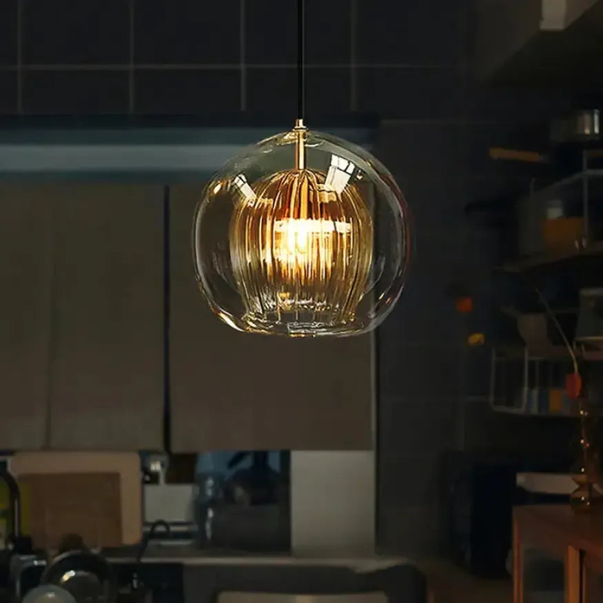 Suspension verre design Ø 20 cm | Roulio