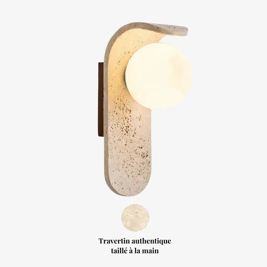 Applique murale scandinave en travertin | Nirxo