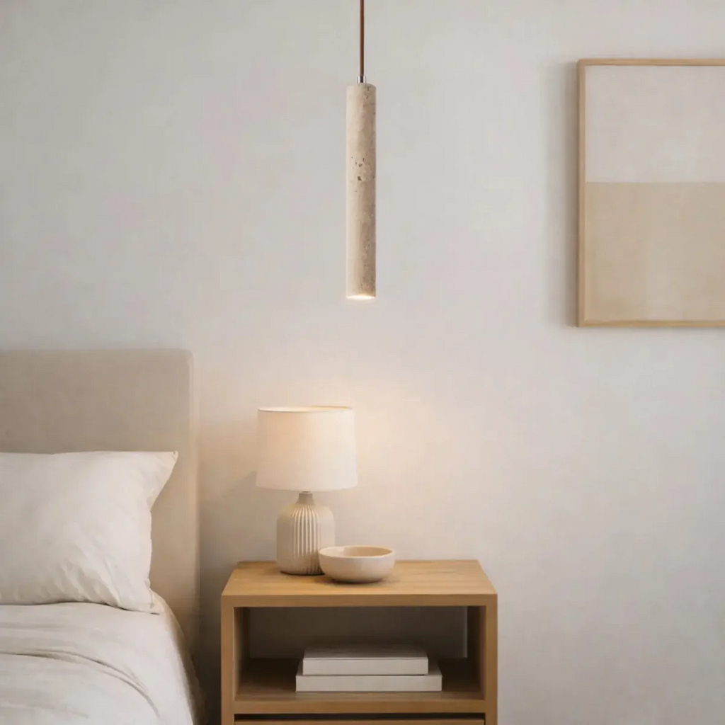 Suspension scandinave épuré en pierre de travertin | Vikine