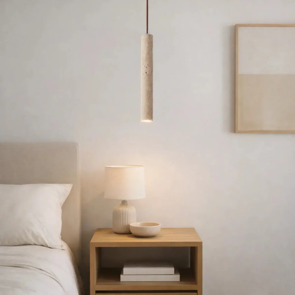 Suspension scandinave épuré en pierre de travertin | Vikine