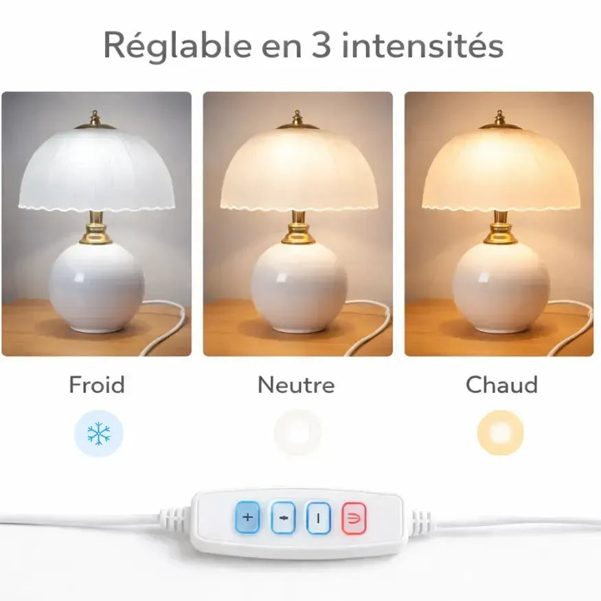 Lampe de chevet vintage en Céramique & Verre | Parani