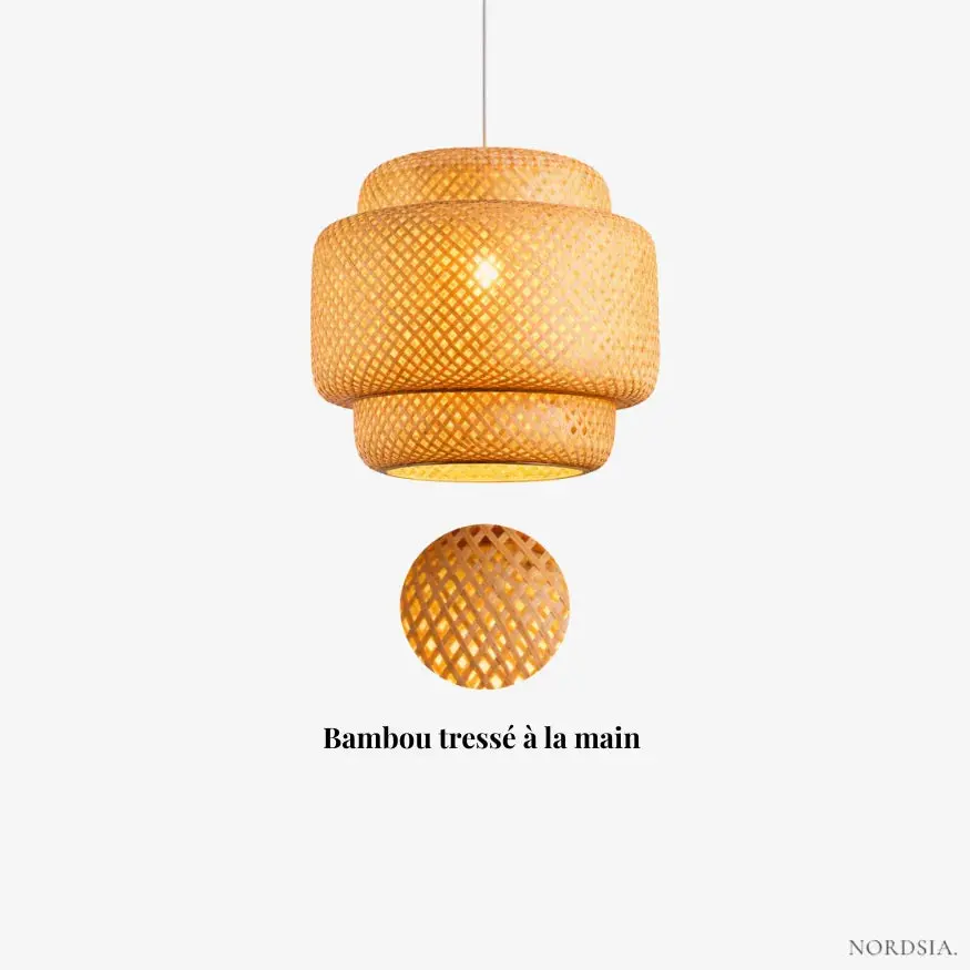 Suspension naturelle en bambou Ø 30 cm | Manoa