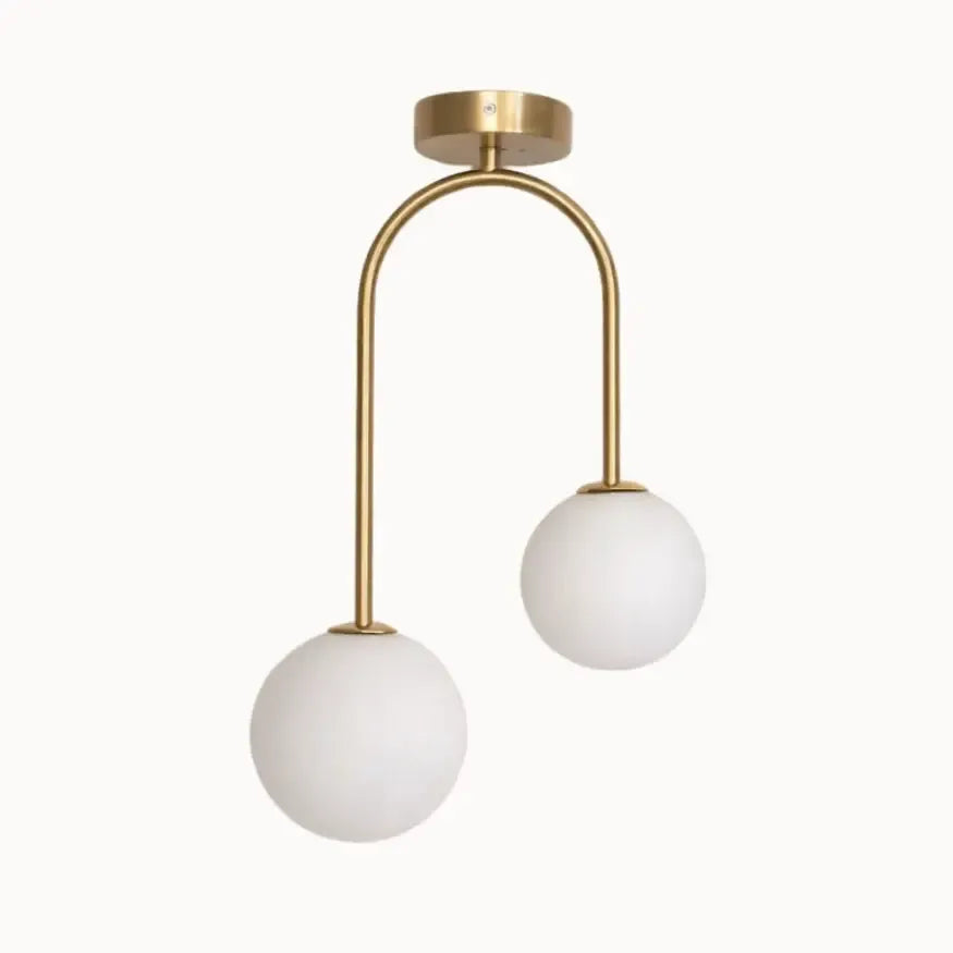 Plafonnier moderne en métal doré | Linea