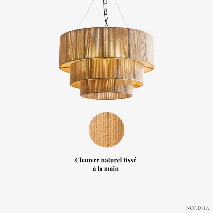 Suspension design en chanvre naturel | Luxua