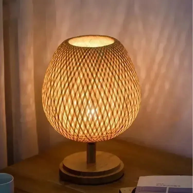 Lampe de chevet bois & bambou naturel | Muereli