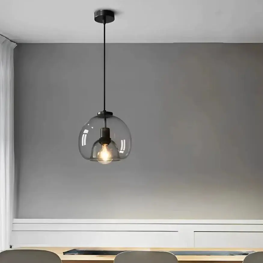 Suspension en Verre design minimaliste Ø 20 cm | Gorgino