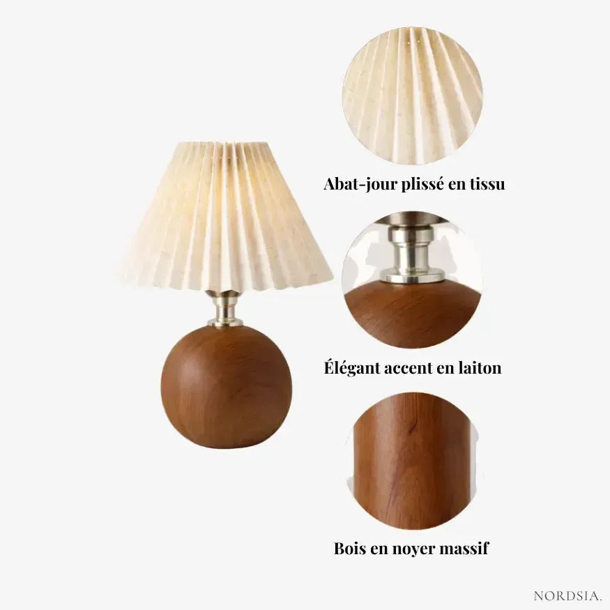Lampe de chevet en bois massif | Usiris