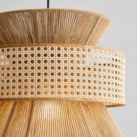 Suspension bambou & rotin naturel Ø 40 cm | Vumao