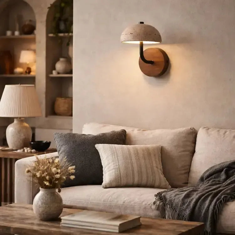 Applique murale design travertin & bois | Champino