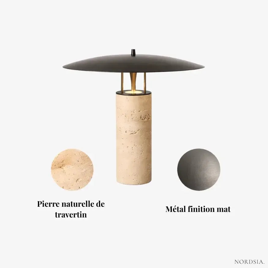 Lampe pierre de travertin authentique | Lima